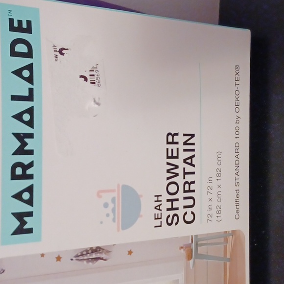 New Marmalade Pink Leah Shower Curtain 72 in x 72 in - Picture 2 of 4